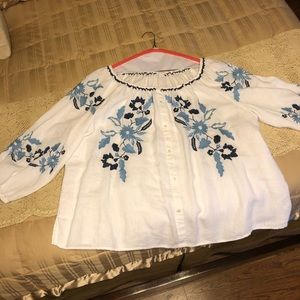 Charter Club embroidered tunic